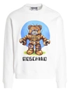 Moschino Bear Robot Cotton Sweatshirt In White