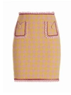 Moschino High-waisted Houndstooth Skirt In Multicolor