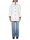 Canada Goose Rossclair Hooded Parka Coat In White