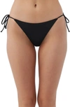 O'neill Saltwater Solids Maracas Bottom Womens Side Tie Polyester Swim Bottom Separates In Black