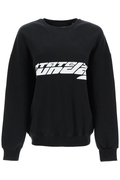 Rotate Birger Christensen Rotate 'iriiis' Sunday Logo T Shirt In Black Cotton