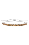 Effy Sterling Silver & Amethyst Slider Bracelet In Orange