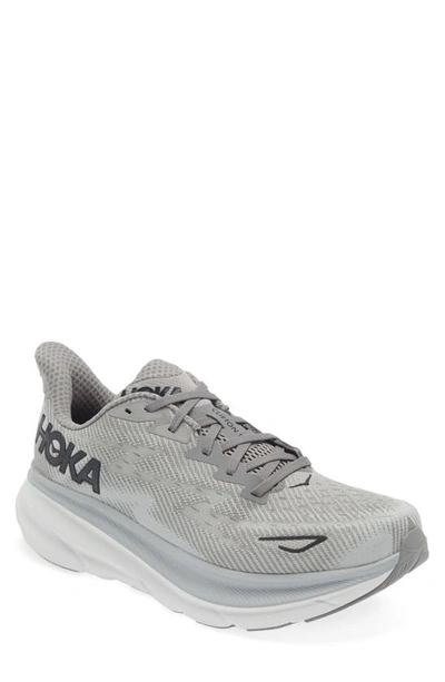 Hoka Clifton 9 Running Shoe In Harbor Mist,black