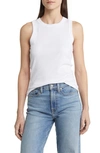 Madewell Brightside Tank Top In Eyelet White