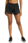 Nike Dri-fit One Shorts In Black/ Reflective Silv