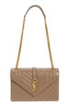 Saint Laurent Medium Envelope Bag In Taupe