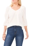 Vince Camuto Puff Sleeve Blouse In White