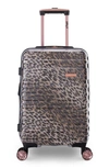 IFLY IFLY CLEAR 20" ANIMAL PRINT EXPANDABLE WHEELED CARRY-ON BAG