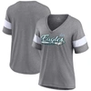 FANATICS FANATICS BRANDED HEATHER GRAY PHILADELPHIA EAGLES SUPER BOWL LVII RAISE THE BAR TRI-BLEND HALF-SLEEV