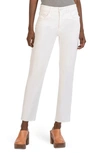 Kut From The Kloth Rachael Fab Ab High Waist Raw Hem Mom Jeans In Optic White