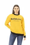 Baldinini Trend Yellow Cotton Sweater In Yellow