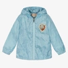 GUCCI BOYS BLUE STAR DOUBLE G HOODED JACKET