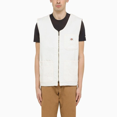 Dickies Duck Logo-patch Cotton Vest In White