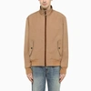Gucci Leather And Gg Canvas Reversible Jacket In Beige