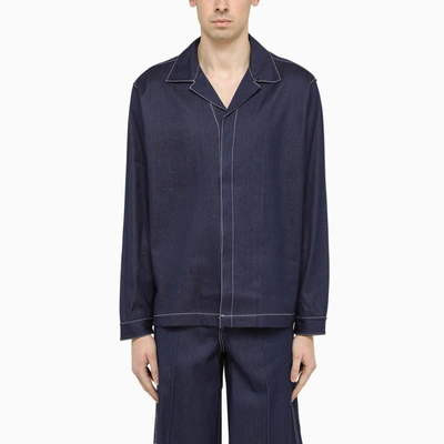 Sunnei Blue Shirt With Stitching