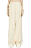 Sportmax Ivory Cotton Canale Pant In Cream