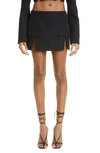 Dion Lee Split-hem Mini Skirt In Black