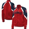 STARTER STARTER RED ST. LOUIS CARDINALS TOUCHDOWN RAGLAN FULL-ZIP TRACK JACKET