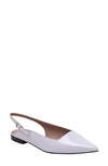 Linea Paolo Caia Pointed Toe Slingback Flat In Lavender Fog