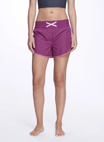 Marchesa Althea High-waisted Shorts In Raspberry