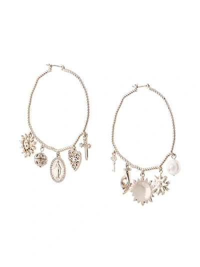 MARCHESA CHARM HOOP EARRINGS