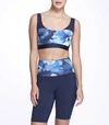 Marchesa Coco Printed Bra In Navy Multi