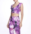 Marchesa Floral-print Sports Bra In Raspberry Multi