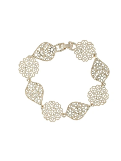 Marchesa Filigree Detail Flex Charm Link Bracelet In Gold