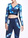 Marchesa Louisa Top In Navy Multi