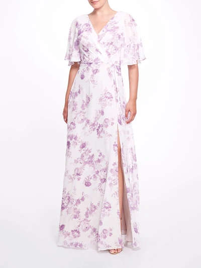 Marchesa Rome Printed In Lilac