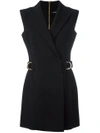 BALMAIN sleeveless wrap front dress,3406166D12004561