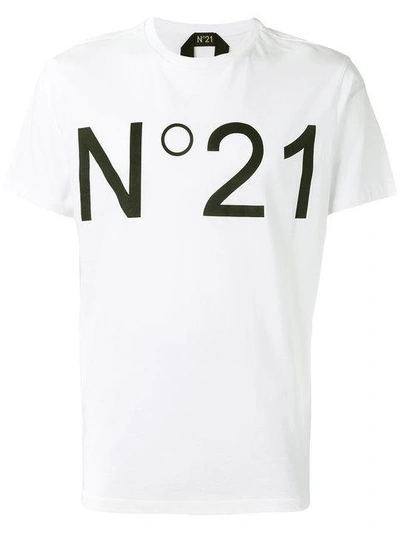 N°21 Nº21 Logo Print T-shirt - 白色 In White