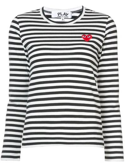 COMME DES GARÇONS PLAY logo stamp striped top,P1T16312010952