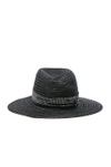 MAISON MICHEL MAISON MICHEL VIRGINIE HAT IN BLACK,1001035004