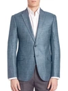 GIORGIO ARMANI BAMBOO WINDOWPANE SPORTCOAT,0400094007209