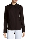 CARVEN Solid High-Low Shirt,0400094060333