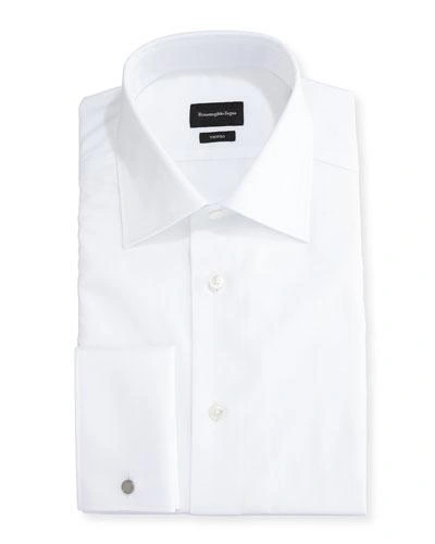 Ermenegildo Zegna Men's Trofeo Solid Regular-fit Dress Shirt In White