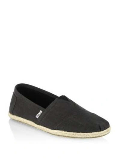Toms Seasonal Classic Coated Canvas Slip On Trainers In Olive