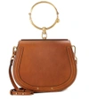 Chloé Nile Bracelet Medium Leather And Suede Shoulder Bag In Caramel