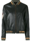 MR & MRS ITALY TATTOO-STYLE PRINT LEATHER BOMBER,BB042E12012364