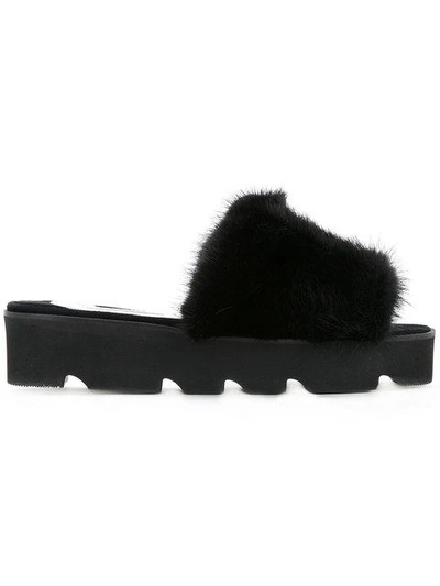 Olgana Slider Sandals In Black