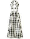 ROSIE ASSOULIN plaid wide leg jumpsuit,DRYCLEANONLY