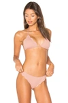 Marysia Broadway Scallop-edged Triangle Bikini Top In Pink