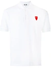 Comme Des Garçons Play Comme Des Garcons Play Little Red Heart Polo In White