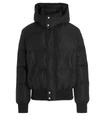 Alexander Mcqueen Wool Blend Padded Bomber In Black