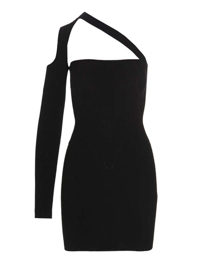 Andreädamo Andrea Adamo Woman Asymmetrical Black Viscose Dress Black