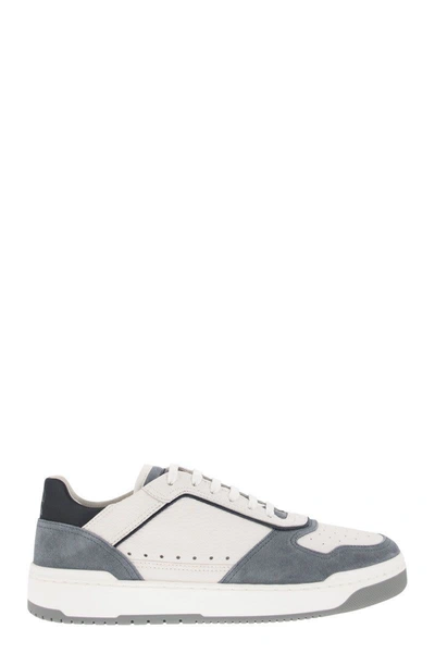 Brunello Cucinelli Leather Sneakers In Grey