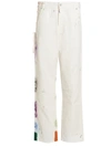 Darkpark Patchwork Splatter Denim Trousers In Multicolor