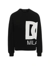 Dolce & Gabbana Logo-print Cotton Sweatshirt In Black