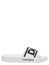 Dolce & Gabbana Logo Slides In White/black